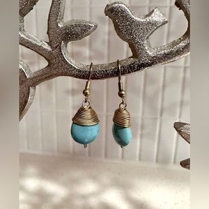 Handmade Turquoise Drop Earrings